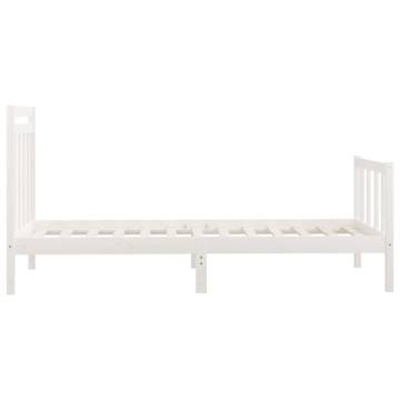 White Solid Pine Bed Frame 90x200 cm | Hipomarket