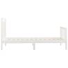 White Solid Pine Bed Frame 90x200 cm | Hipomarket