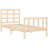 Solid Wood Bed Frame with Headboard 90x190 cm - HipoMarket