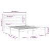 White Solid Wood Bed Frame 120x190 cm Small Double | HipoMarket