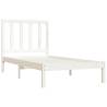 White Solid Wood Pine Bed Frame 75x190 cm - Small Single