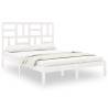 White Solid Wood Bed Frame 120x190 cm | Modern Comfort