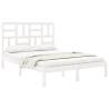 White Solid Wood Bed Frame 120x190 cm | Modern Comfort