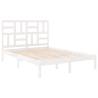 White Solid Wood Bed Frame 120x190 cm | Modern Comfort