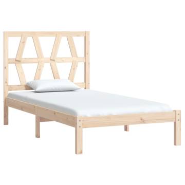 Solid Wood Pine Bed Frame 90x190 cm - Single | HipoMarket