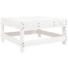 Garden Footstool - White Solid Wood Pine for Your Outdoor Space