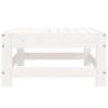 Garden Footstool - White Solid Wood Pine for Your Outdoor Space