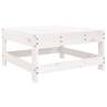 Garden Footstool - White Solid Wood Pine for Your Outdoor Space