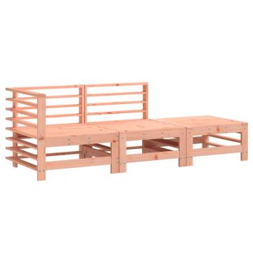 3 Piece Garden Lounge Set - Solid Douglas Wood for Outdoor Comfort