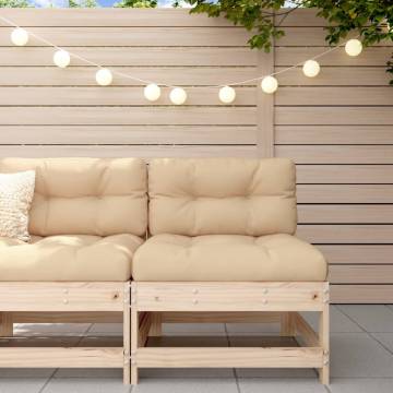 Garden Middle Sofa Solid Wood Pine - Stylish Outdoor Comfort