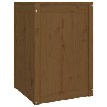 Laundry Box Honey Brown 44x44x66 cm - Solid Wood Pine