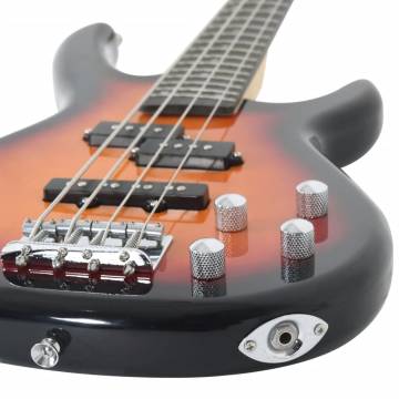 Electric Bass Guitar for Beginners - Brown & Black 4/4 46"