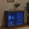 Modern Black Sideboard with LED Lights - 81x37x67 cm