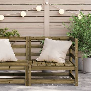 Garden Sofa Corner - Impregnated Pine Wood - 70x70x67 cm