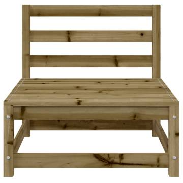 Garden Sofas Armless - 2 Pcs Solid Pine Wood | HipoMarket