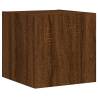 5 Piece TV Wall Cabinets with LED Lights - Brown Oak