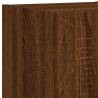 5 Piece TV Wall Cabinets with LED Lights - Brown Oak