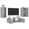 3 Piece TV Wall Cabinets with LED Lights Grey Sonoma Colour grey sonoma Quantity in Package 1 