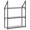 3-Tier Wall Shelf Grey Sonoma – Stylish Storage Solution