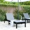 Stylish Black Sun Lounger - Solid Pine, Adjustable Backrest