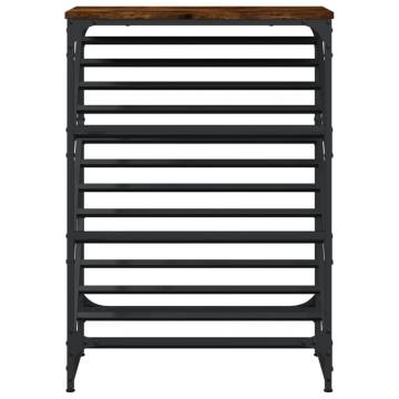 Shoe Rack Smoked Oak 60x30x85 cm - Stylish Storage Solution