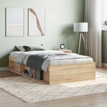 Sonoma Oak Bed Frame 100x200 cm - Modern & Stylish Design