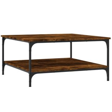 Stylish Smoked Oak Coffee Table - 80x80 cm | HipoMarket