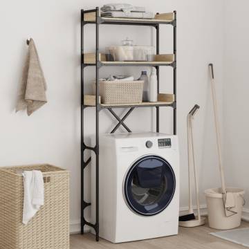 Washing Machine Shelf Sonoma Oak - 3-Tier Storage Solution