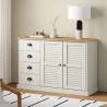 VIGO Sideboard with Drawers - White Solid Wood Pine 113x40x75 cm