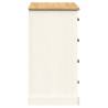 VIGO Sideboard with Drawers - White Solid Wood Pine 113x40x75 cm