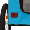 Pet Bike Trailer - Blue & Grey Oxford Fabric | Durable & Comfy