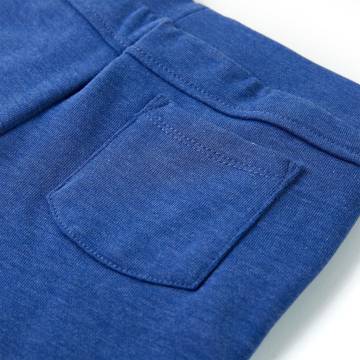 Kids' Blue Melange Shorts with Drawstring - Size 128