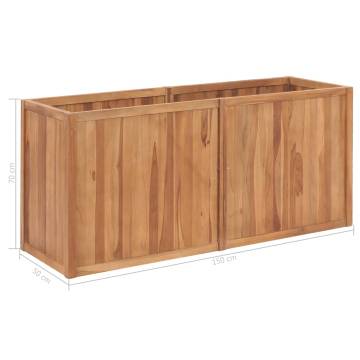 Garden Raised Bed 150x50x70 cm - Solid Teak Wood | HipoMarket