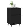 Stylish Black Sideboard - 40x35x70 cm Engineered Wood