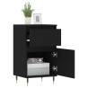 Stylish Black Sideboard - 40x35x70 cm Engineered Wood