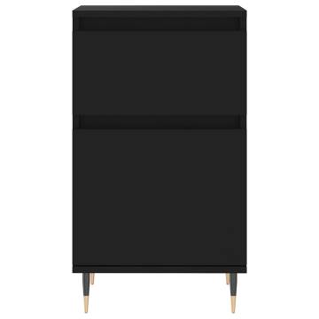 Stylish Black Sideboard - 40x35x70 cm Engineered Wood