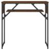 Stylish Brown Oak Console Table with Shelf - 75x30x75cm