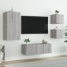 5 Piece LED TV Wall Units - Grey Sonoma Engineered Wood