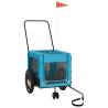 Durable Pet Bike Trailer - Blue & Black Oxford Fabric