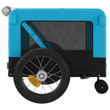 Durable Pet Bike Trailer - Blue & Black Oxford Fabric