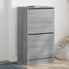 Shoe Cabinet with 2 Flip-Drawers - Grey Sonoma - 60x42x108 cm