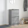 Shoe Cabinet with 2 Flip-Drawers - Grey Sonoma - 60x42x108 cm