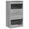 Shoe Cabinet with 2 Flip-Drawers - Grey Sonoma - 60x42x108 cm