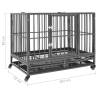 Dog Cage with Wheels - Steel 102x72x85 cm | HipoMarket