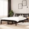 Bed Frame Black Solid Wood 120x190 cm Small Double Colour black Size 120 x 190 cm 