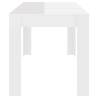 High Gloss White Dining Table - 140x74.5 cm | HipoMarket