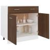 Drawer Bottom Cabinet Brown Oak - 80x46x81.5 cm | Hipo Market