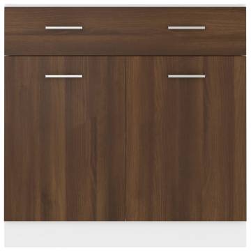 Drawer Bottom Cabinet Brown Oak - 80x46x81.5 cm | Hipo Market