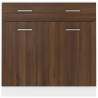 Drawer Bottom Cabinet Brown Oak - 80x46x81.5 cm | Hipo Market