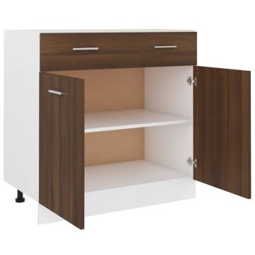 Drawer Bottom Cabinet Brown Oak - 80x46x81.5 cm | Hipo Market